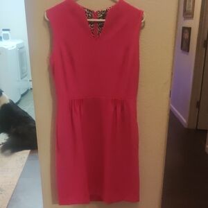Chic Sleeveless Pink Mini Dress Tahari Size 8